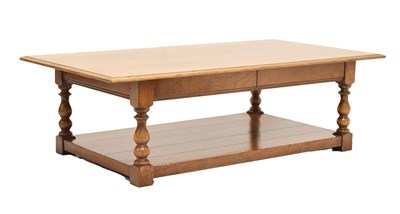 Lot 726 - Titchmarsh & Goodwin oak two-tier coffee table, retailed by Harrods