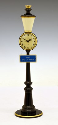 Lot Jaeger 'Rue de la Paix' lamp clock