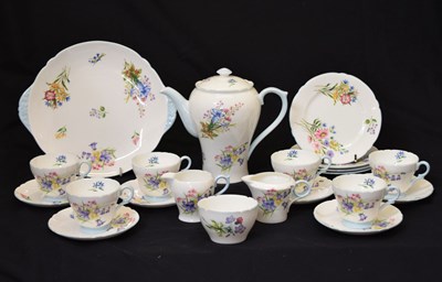 Lot 562 - Shelley 'Wild Flowers' pattern part coffee set