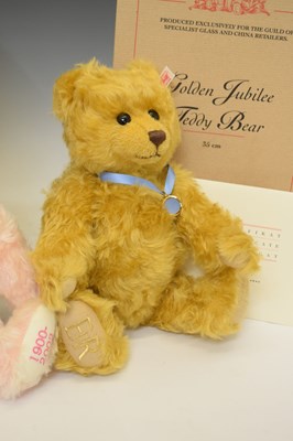 Lot 385 - Steiff - Two limited edition teddy bears - 'Golden Jubilee' and 'The Queen Mother'