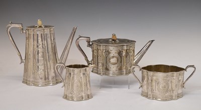 Lot 118 - Victorian four-piece silver tea and coffee service