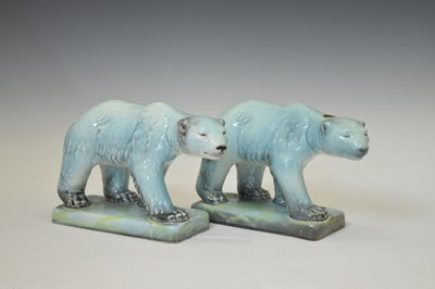Lot 305 - Pair of Beswick polar bears