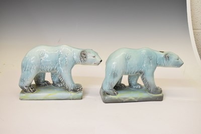Lot 305 - Pair of Beswick polar bears