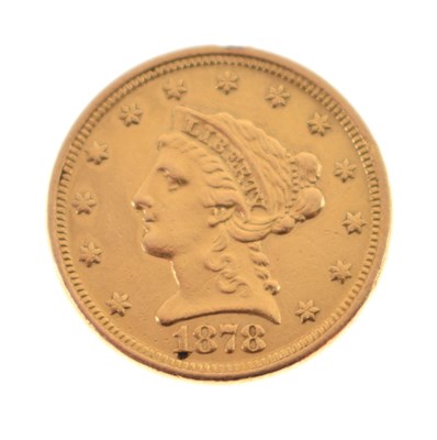 Lot 139 - United States of America 2 1/2 dollar gold coin, 1878