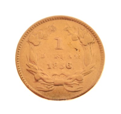 Lot 138 - United States of America one dollar gold coin, 1856