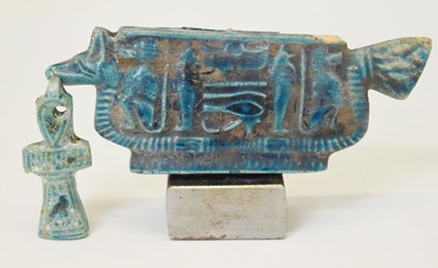 Lot 450 - Egyptian faience wolf