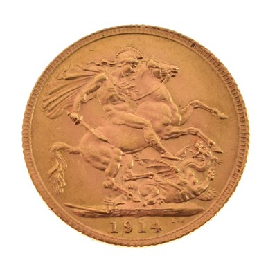 Lot 321 - George V gold sovereign, 1914