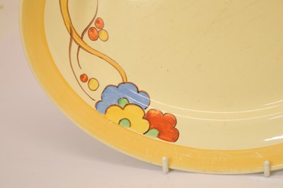 Lot 531 - Clarice Cliff 'Florette' pattern oval dish, together with a 'Celtic Harvest' preserve pot