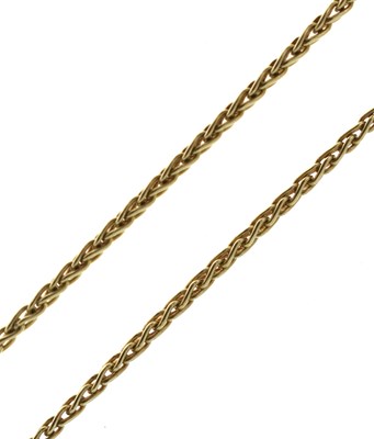 Lot 152 - Yellow metal Spiga-style chain, stamped '585'