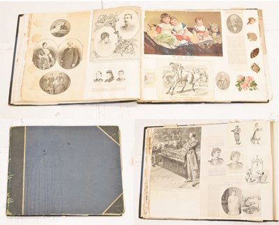 Lot 363 - Victorian folio-size scrap book