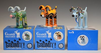 Lot 425 - Aardman/Wallace and Gromit - 'Gromit Unleashed' figures