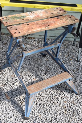 Lot 753 - Three DIY benches and a folding tressel