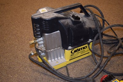 Lot 756 - Cosmo Air 1.5 Horse compressor and Cosmo CPW 104 nail gun
