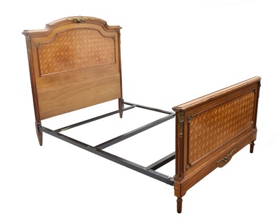 Lot 696 - French parquetry king size bed