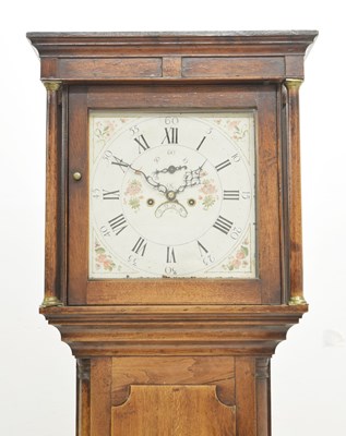 Lot 671 - George III oak longcase clock - North Wales