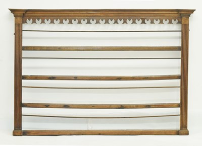 Lot 778 - George III oak dresser rack