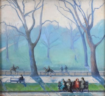 Lot 429 - E. St. Barbe- Barker (20th century) - Oil on canvas - Hyde Park