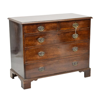 Lot 701 - 19th century mahogany chest of drawers