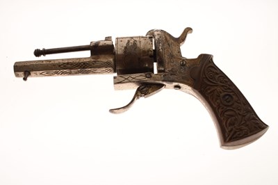 Lot 268 - 7mm six-shot Belgium pinfire revolver