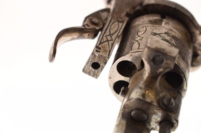 Lot 268 - 7mm six-shot Belgium pinfire revolver