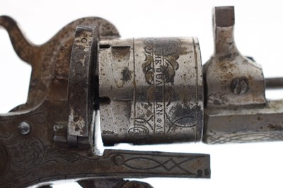 Lot 268 - 7mm six-shot Belgium pinfire revolver