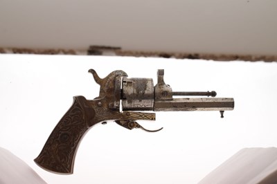 Lot 268 - 7mm six-shot Belgium pinfire revolver