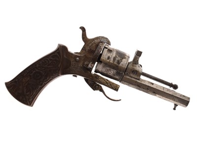 Lot 268 - 7mm six-shot Belgium pinfire revolver