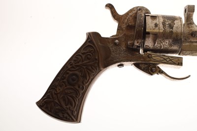 Lot 268 - 7mm six-shot Belgium pinfire revolver
