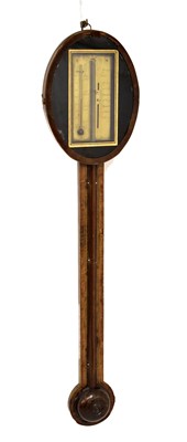 Lot 475 - Unusual early 19th century stick barometer, Charles Aiano London