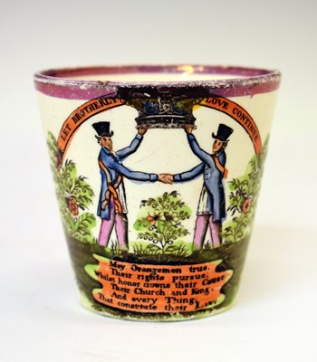 Lot 299 - Northern Ireland Interest - Orange Order pottery beaker