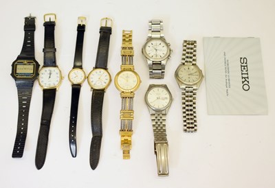 Lot 200 - Three Seiko bracelet watches and others