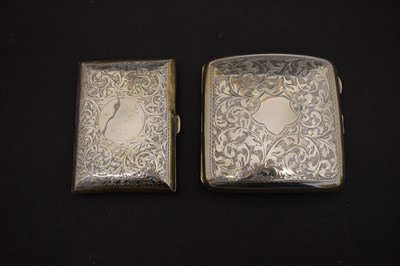 Lot 216 - Two silver cigarette cases