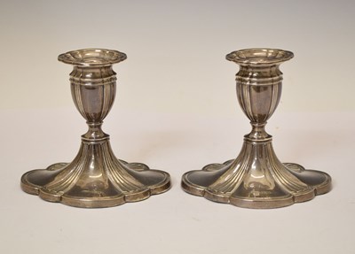 Lot 261 - Pair of Elizabeth II silver candlesticks