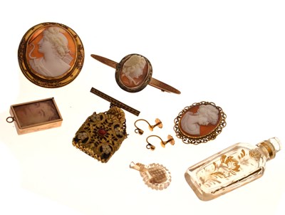 Lot 147 - Three cameo brooches