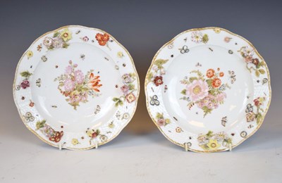 Lot 327 - Pair of Meissen porcelain cabinet plates