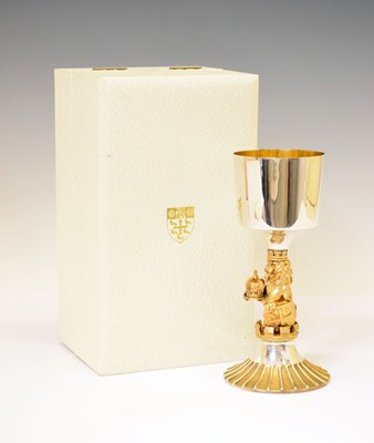 Lot 98 - Elizabeth II limited edition parcel-gilt commemorative goblet