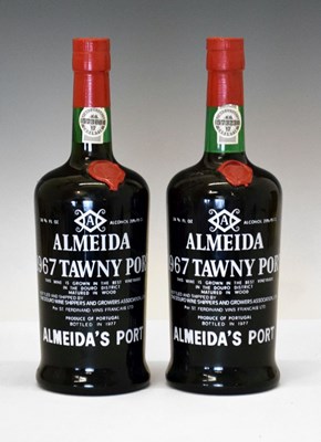 Lot 529 - Two bottles of Almeida 1967 Tawny Port bottled in 1977