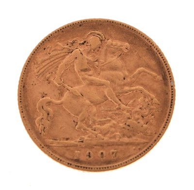 Lot 136 - Edward VII gold half sovereign, 1907