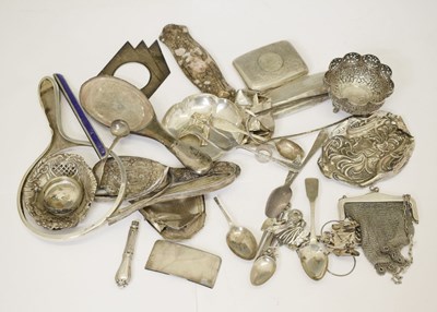 Lot 243 - Quantity of silver and white metal items for scrap or restoration