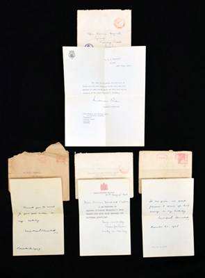 Lot 147 - Winston Churchill facsimile birthday 'Thank You' letters and Royal letters