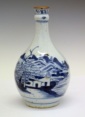 Lot 326 - 18th century Chinese blue and white porcelain guglet or bottle vase