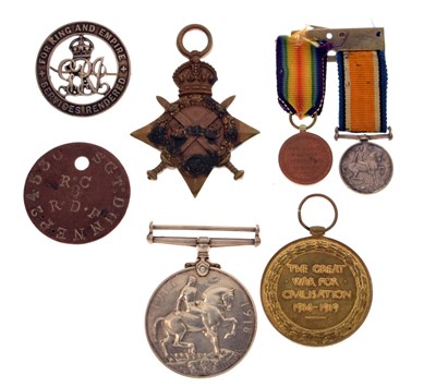 Lot 424 - British/Irish First World War medal trio