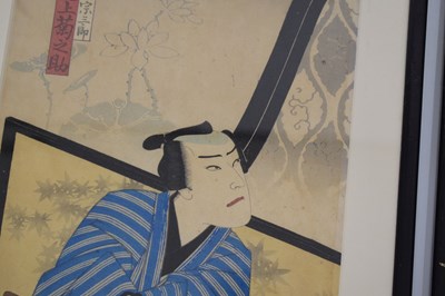 Lot 600 - Four Japanese woodblock prints to include Utagawa Kuniyoshi, etc