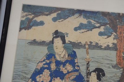 Lot 600 - Four Japanese woodblock prints to include Utagawa Kuniyoshi, etc