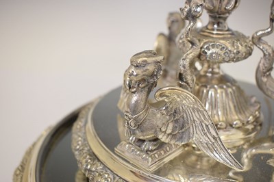 Lot 220 - Victorian silver plated centre piece epergne