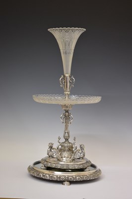 Lot 220 - Victorian silver plated centre piece epergne