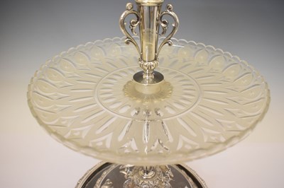 Lot 220 - Victorian silver plated centre piece epergne