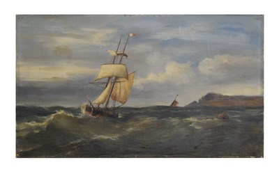 Lot 645 - Early 20th century English School - Oil on canvas - Two masted ship