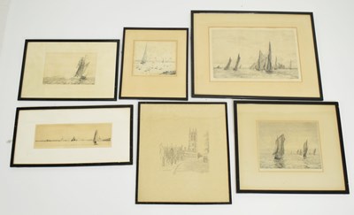 Lot 661 - William Lionel Wyllie RA RWS (1851-1931) - Four signed etchings