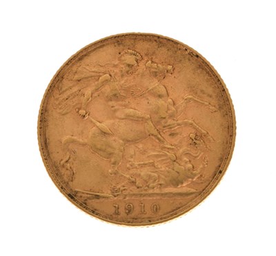 Lot 281 - Edward VII gold sovereign, 1910